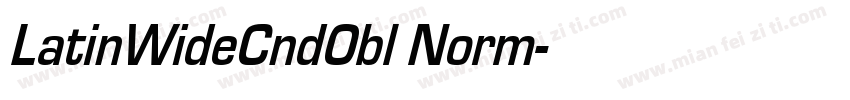 LatinWideCndObl Norm字体转换